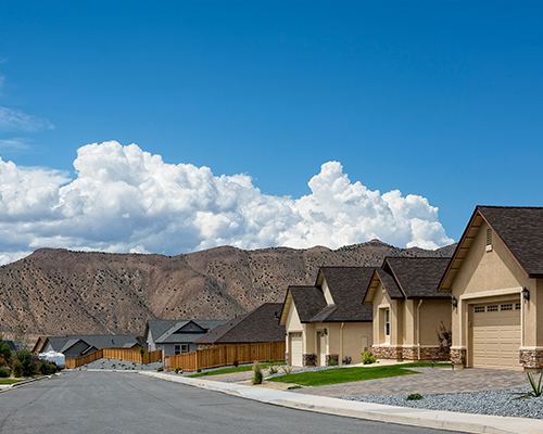 Nevada Neighborhood with dessert hills